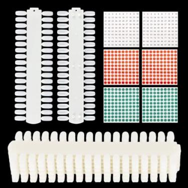 Imagem de Tbestmax 3 conjuntos com 216 pontas, amostra de cor de unha, pontas de camada dupla, paleta de cores transparentes, paleta de pintura, amostras de tabelas de prática