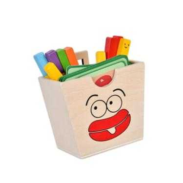 Imagem de EHJRE Brinquedo de Empilhar Alimentos de Madeira, Atividade Pré-escolar, Ensino de Formas, Brinquedo de Combinação de Alimentos, Quebra-cabeças para Interaç, Chips
