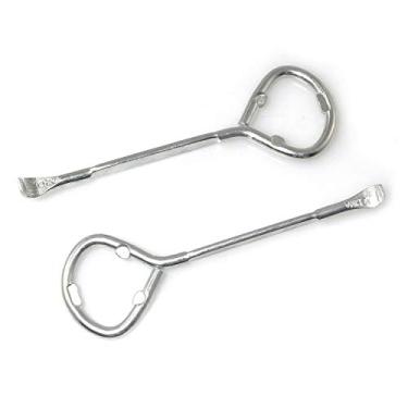 Imagem de RLECS 2 peças abridor de lata simples de aço inoxidável abridor de latas multifuncional, abridor de garrafas, abridor de balde de tinta chave de fenda de cerveja