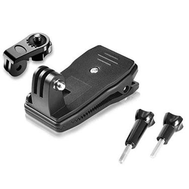 Imagem de Action Pro Grampo giratório de 360 graus para mochila compatível com GoPro Hero 11 10 9 8 7 6 5 4 3+ 3 Sony SJCAM YI EKEN