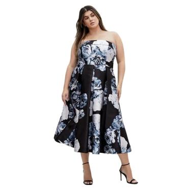 Imagem de City Chic Vestido plus size, vestido Tiffany Bloom, Moody Rose, 48