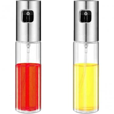 Imagem de Kit 2 Spray Pulverizador Galheteiro Vinagre Azeite 100Ml (Prata )