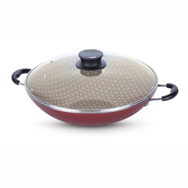 Imagem de Panela Wok Alumínio 36cm Paris Vermelho - Tramontina
