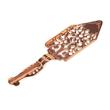 Imagem de Pá Para Gelo Cubos Festa Buffet Prático Em Inox Rosé Gold