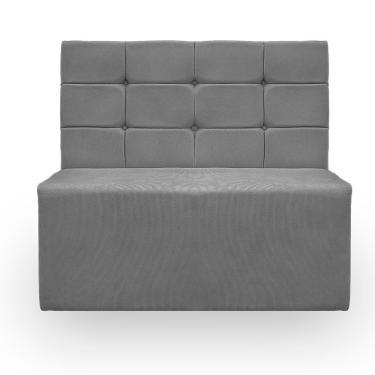 Imagem de Canto Alemão Confortável Para Apartamento Cozinha E Restaurantes Veludo Cor Cinza Claro