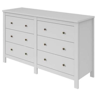 Imagem de Quarto Infantil Com 2 Cômodas 6 Gavetas Maggiore New Branco