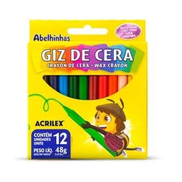 Imagem de Giz De Cera Fino 12 Cores Acrilex