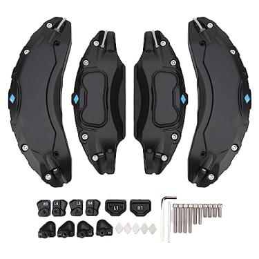 Imagem de 4 peças 2017-2023 tampas de pinça de carro de liga de alumínio 18/48.3 cm para cubo de roda 235/45 R18 235/40 R19 (preto)