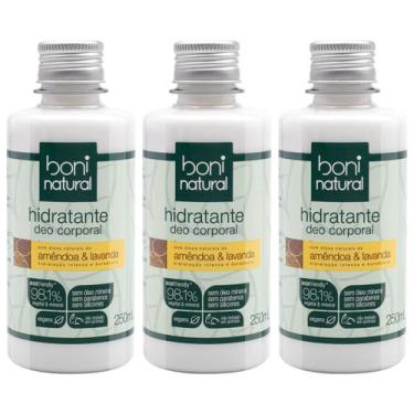 Imagem de Kit 3 Hidratante Corporal Boni Natural Amendoa e Lavanda