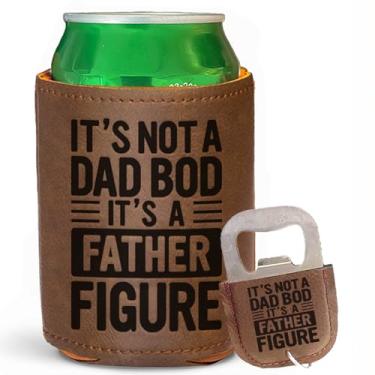 Imagem de Golden Rain Presentes De Aniversário Para Homens Pai It'S Not A Bod Figura Paterna Caixa Térmica Couro Com Abridor Garrafas (Marrom Escuro)