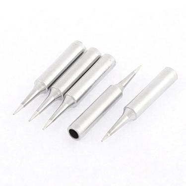 Imagem de Uxcell a15112300ux0893 Ferramenta de estação de retrabalho com ponta de ferro de solda pontiaguda, orifício de 5 mm, 5 peças