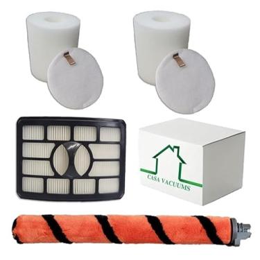 Imagem de Kit de filtro 2+1 + rolo de escova macio compatível com aspirador vertical Shark Rotator Pro com rolo de escova Lift-Away, DuoClean e autolimpante ZU780 ZU782 ZU785. Substitui XFF500 XHF500 1395FC831