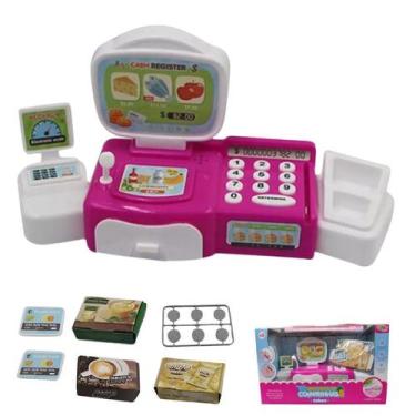 Imagem de Caixa Registradora Com Som Brinquedo Infantil Mercadinho - WELLMIX