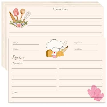 Imagem de YOJO Cartões de receita, 100 cartões de receita dupla face, 10 x 15 cm, cartolina grossa em branco para chá de panela, presente de inauguração de casa de casamento