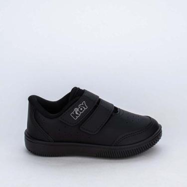 Imagem de Tênis Infantil Kidy Usefull College Calce Fácil Preto, 32, Preto