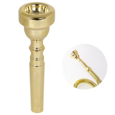 Imagem de Bocais de trompete banhados a ouro 7C bocais de trompete adequados para iniciantes e profissionais acessórios de instrumento de trompete