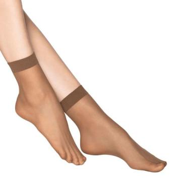 Imagem de Kit 2 Pares de Meias Feminina Fio 20 Soquete Loba Lupo, Único, Pó de a