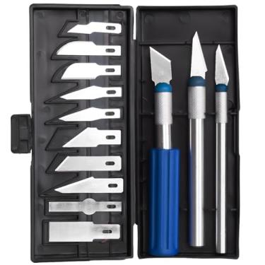 Imagem de Kit Bisturi de Precisão Estojo Corte Preciso Couro Artesanato