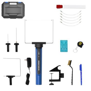 Imagem de RONGTER Kit De Cortador Elétrico Espuma 4 Em 1 Com Fio Quente, Ferramenta Corte Isopor 15 W/6 V Estojo, Faca Trinchar Aquecida. (Caixa Ferramentas Azul)