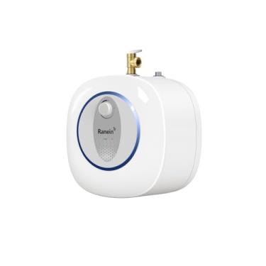 Imagem de Ranein Aquecedor elétrico de água mini tanque, 2,5 galões ponto de uso aquecedores de água quente 120V 1440W, embaixo da pia, montado no chão, ideal para cozinha, banheiro e trailer