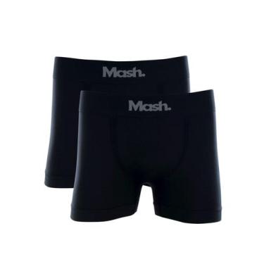 Imagem de Kit/2 Cueca Boxer Mash 711.01 Masculina Microfibra T. P/GG, G, Pt00, P