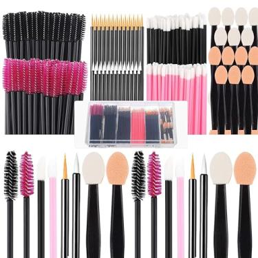 Imagem de Kit de Pincéis de Maquiagem Descartáveis 300 Unidades - Com Escova de Rímel, Delineador, Sombra e Batom - Ideal para Profissionais e Iniciantes