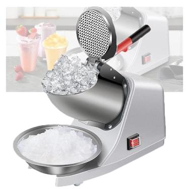 Imagem de MáQuina De Gelo Raspada 300W, cabo antiderrapante de três lâminas, espessura ajustável, design de grade 3D, tornando sorvetes e coquetéis mais eficientes