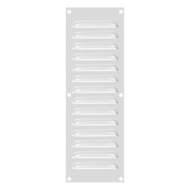 Imagem de PATIKIL Capa de ventilação de alumínio de 30 x 10 cm, capa de ventilação de grade de ar HVAC, malha embutida para casa, cozinha, lareira, banheiro, parede, teto, prata