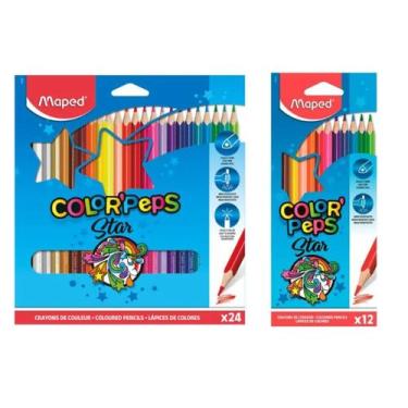 Imagem de Kit Lápis De Cor ColorPeps Star 12/24 Cores Maped