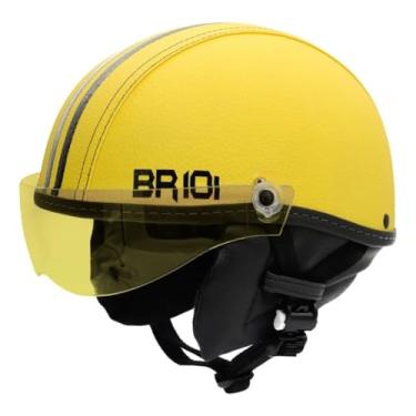 Imagem de Capacete Coquinho Scooter Elétrica Bike Skate Patinete BR 101 Premium Viseira Ambar Night (Amarelo, M - VESTE 57/58)
