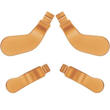 Imagem de Pás de controle Elite, pás de metal intercambiáveis, peças de reposição para Xbox One Elite Series 1, Elite Series 2 e Elite Series 2 Core Controller (ouro)