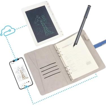 Imagem de VBESTLIFE Caneta Inteligente Com Notebook e Tablet de Redação do LCD, Sincronização de Caneta Bluetooth 5.0 OCR Wireless Pen para Estudantes, Homem de Negócios, Notas de Registro (Azul)