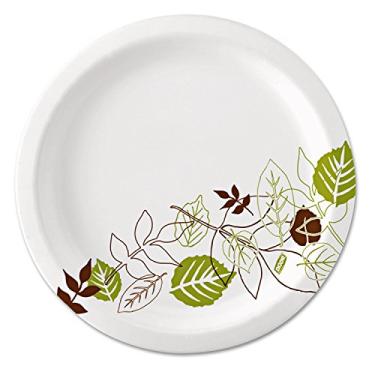 Imagem de Dixie UX9WSPK, pratos de mesa Pathways, pesados, 21,5 cm, 125 g, caminhos/branco