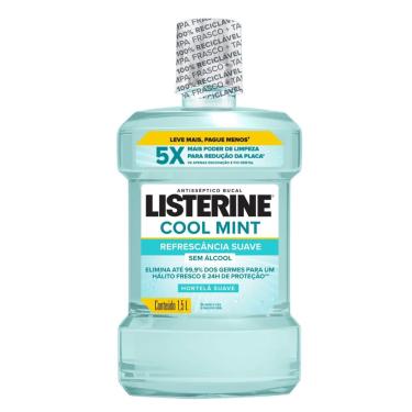 Imagem de Enxaguante Bucal Listerine Cool Mint Sem Álcool 1,5L