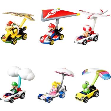 Imagem de Carrinho Hot Wheels, Mattel, Mario Kart, Carros Com Glider, 1:64, Aleatório, GVD30 (UMA UNIDADE)