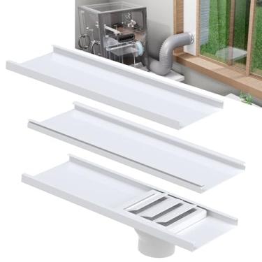 Imagem de Mxclimate Kit de ventilação de janela compatível com mangueira de duto de 7,6 cm/10 cm para janelas deslizantes, kit de vedação de janela ajustável para ventiladores de dutos, gabinete de impressora
