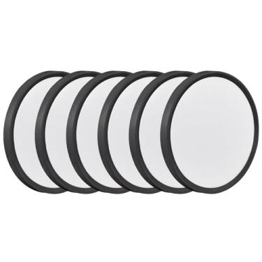 Imagem de 6PK Luz de teto LED de 9 polegadas, 18W, 1860LM, 3000K/4000K/6000K CCT selecionável, luminárias de teto redondas de perfil baixo para corredor, cozinha, quarto, lavanderia