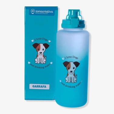 Imagem de Garrafa Plastica Redonda 1,65L I Love Dogs - ZONACRIATIVA