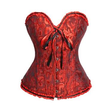 Imagem de Corset Modelador plus Size Para Mulheres, Cintura Redutora, Modeladore