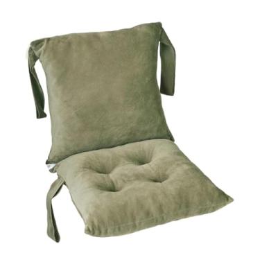 Imagem de Generic Almofada para cadeira, tapete para cadeira com encosto e alças, almofada ergonômica para assento, para arquibancada, escritório, pátio, quarto, Verde