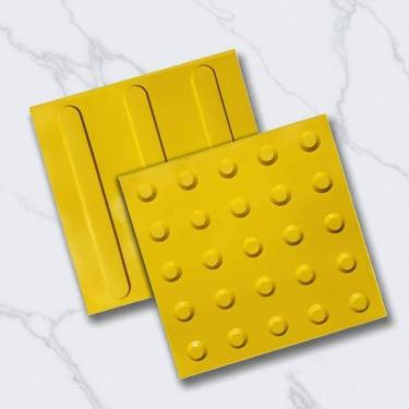 Imagem de Piso Tátil Alerta Direcional 16Pçs Pvc 25X25 Cores Total 1M