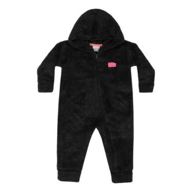 Imagem de Macacão em Pelo Sintético para Bebê Menina Quimby, Preto, 3