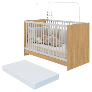 Imagem de Berço Americano 3 em 1 Luna com colchão 60x130cm Multimóveis  Transfor
