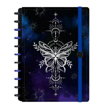 Imagem de Caderno Disco Inteligente G Fases Da Lua Borboleta 80 Fls