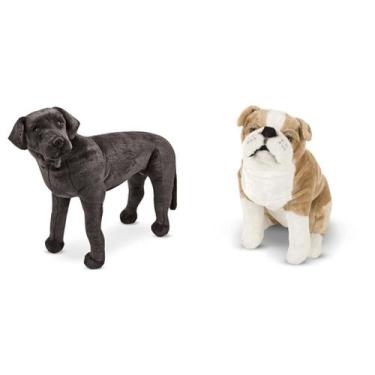 Imagem de Bicho de pelúcia Melissa & Doug Giant Black Lab Dog 60 cm de altura