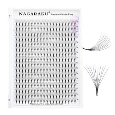 Imagem de Extensões de cílios Ventiladores pré-fabricados NAGARAKU 10D Volume 0,