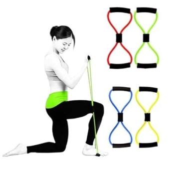 Imagem de Kit 2 Elástico Cross Tube Tensão Treino Funcional Academia Casa Ombros Braços Glúteos