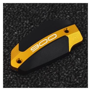 Imagem de Compatível com Z900 Z 900 ABS 2017-2024 2023 tampa do reservatório de fluido de freio dianteiro traseiro da motocicleta acessórios da tampa de enchimento de óleo do motor (frontal dourado)