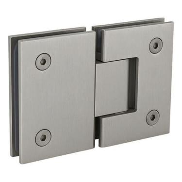 Imagem de Dobradiça 1010 De Aço Inox Escovado Porta De Vidro Banheiro