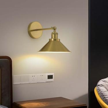 Imagem de Luminária de parede vintage Luminária de parede interna ajustável Retro Industrial Metal Abajur Abajur de cabeceira E27 Ângulo ajustável Lâmpada de cama para quarto sala de estar corredor, D